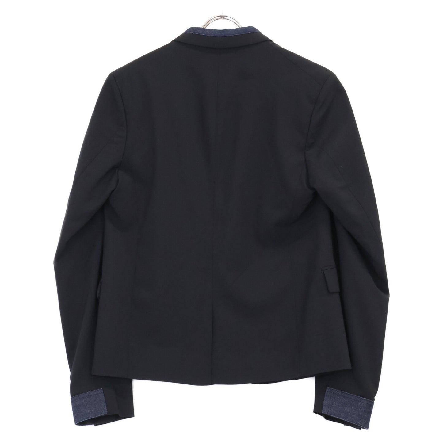 DIESEL BlackGold ディーゼルブラックゴールド ﾌﾞﾗｯｸ ﾃﾞﾆﾑ切り替え ﾃｰﾗｰﾄﾞｼﾞｬｹｯﾄ ジャケット 46