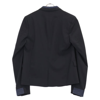 DIESEL BlackGold ディーゼルブラックゴールド ﾌﾞﾗｯｸ ﾃﾞﾆﾑ切り替え ﾃｰﾗｰﾄﾞｼﾞｬｹｯﾄ ジャケット 46