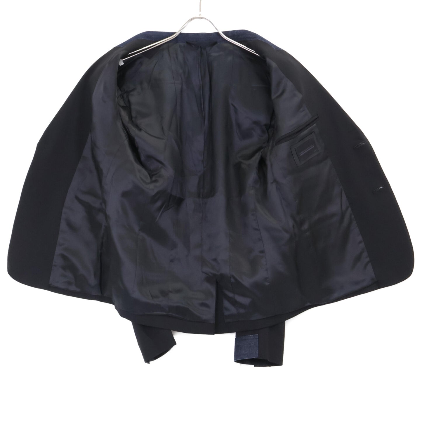 DIESEL BlackGold ディーゼルブラックゴールド ﾌﾞﾗｯｸ ﾃﾞﾆﾑ切り替え ﾃｰﾗｰﾄﾞｼﾞｬｹｯﾄ ジャケット 46