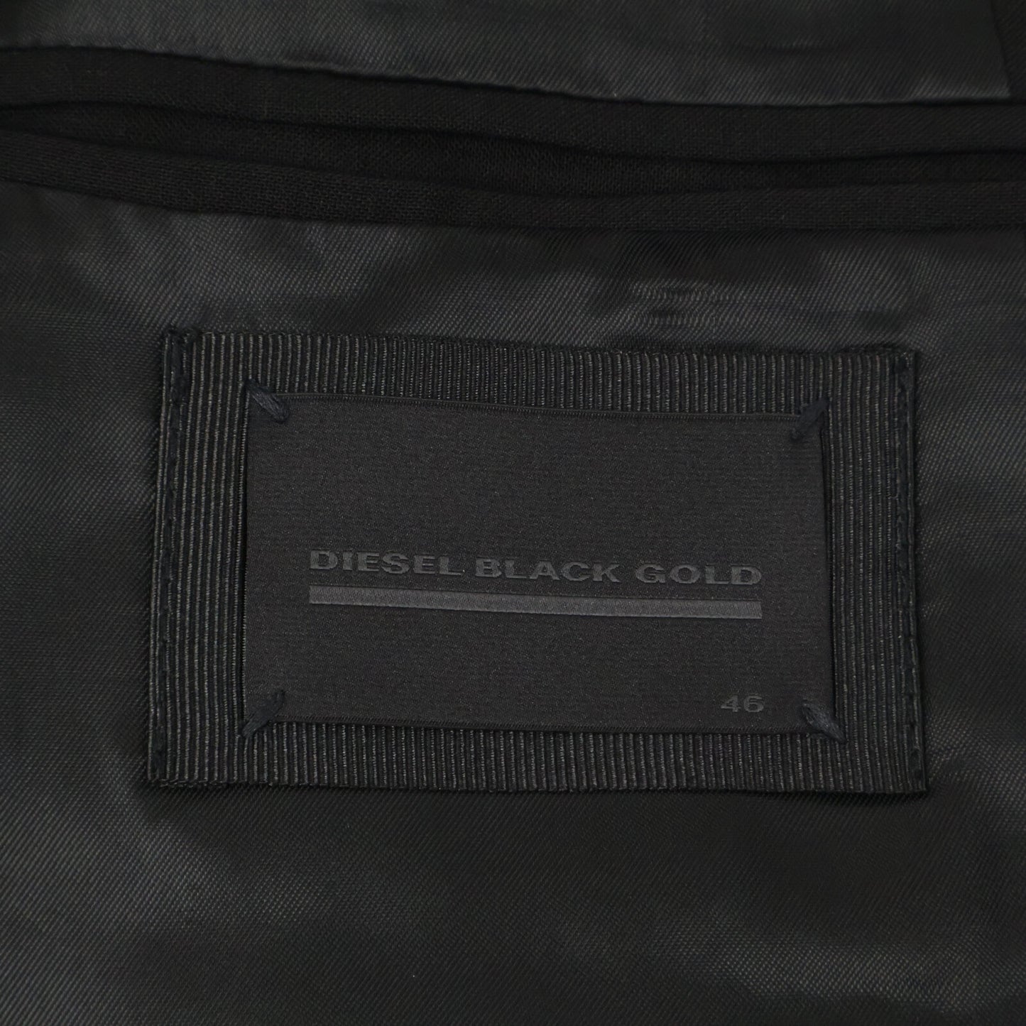 DIESEL BlackGold ディーゼルブラックゴールド ﾌﾞﾗｯｸ ﾃﾞﾆﾑ切り替え ﾃｰﾗｰﾄﾞｼﾞｬｹｯﾄ ジャケット 46