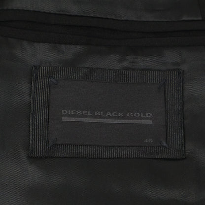 DIESEL BlackGold ディーゼルブラックゴールド ﾌﾞﾗｯｸ ﾃﾞﾆﾑ切り替え ﾃｰﾗｰﾄﾞｼﾞｬｹｯﾄ ジャケット 46