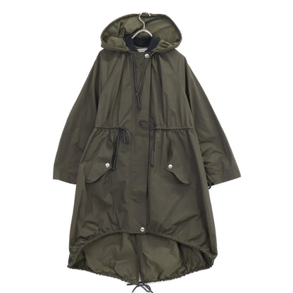 SPORTMAX スポーツマックス 201608790 ｶｰｷ ｺｯﾄﾝ混 ﾄﾞﾛｽﾄ ﾌｰﾄﾞ付き ﾓｯｽﾞｺｰﾄ コート 38