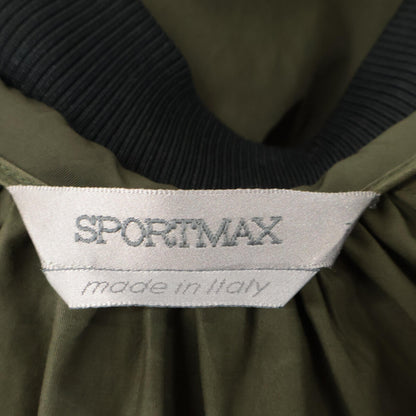 SPORTMAX スポーツマックス 201608790 ｶｰｷ ｺｯﾄﾝ混 ﾄﾞﾛｽﾄ ﾌｰﾄﾞ付き ﾓｯｽﾞｺｰﾄ コート 38