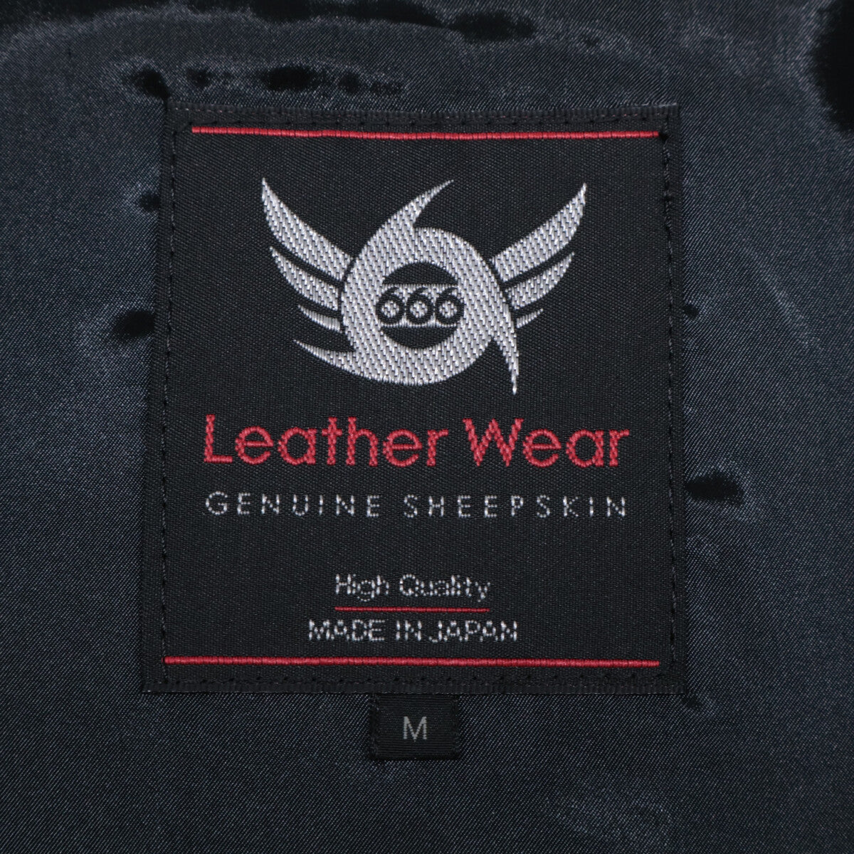 666 666トリプルシックス JLM-15TF ﾌﾞﾗｯｸ ｼｰﾌﾟｽｷﾝ ﾚｻﾞｰﾌﾞﾙｿﾞﾝ ジャケット M