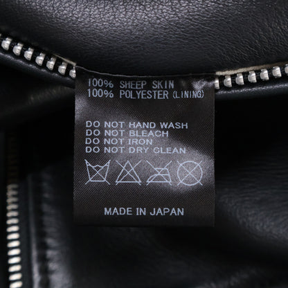 666 666トリプルシックス JLM-15TF ﾌﾞﾗｯｸ ｼｰﾌﾟｽｷﾝ ﾚｻﾞｰﾌﾞﾙｿﾞﾝ ジャケット M