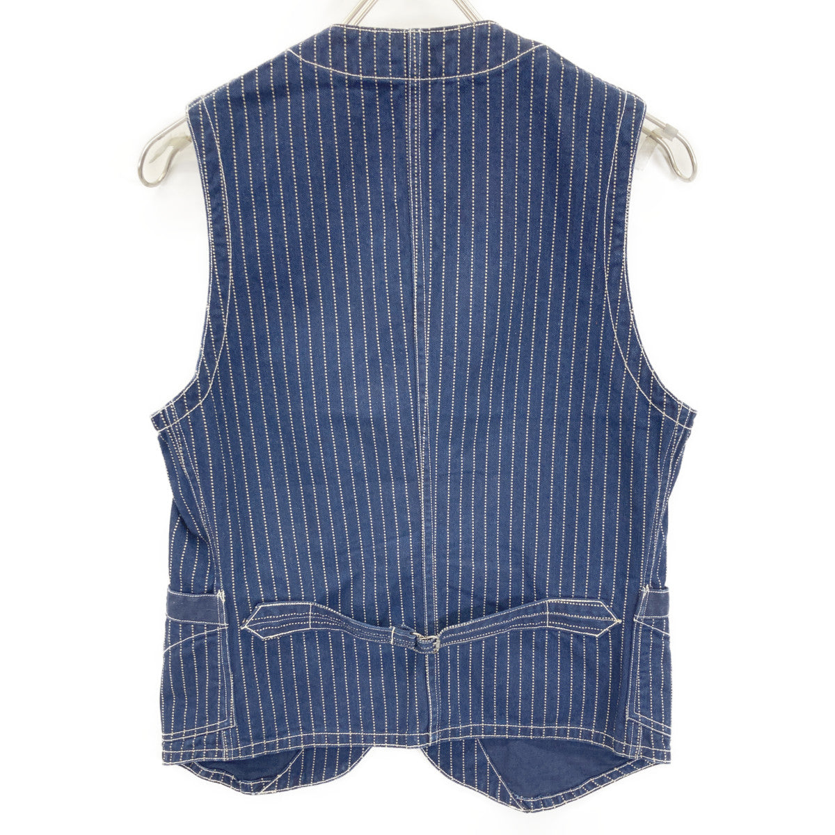 UNION SPECIAL OVERALLS ユニオンスペシャルオーバーオールズ ｽﾄﾗｲﾌﾟ ｺﾝﾀﾞｸﾀｰﾍﾞｽﾄ ベスト 34