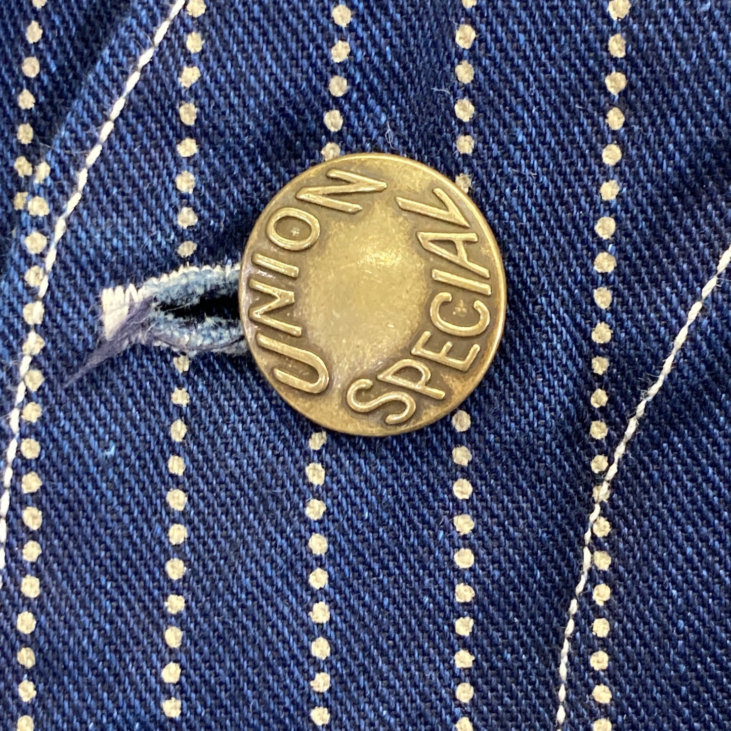 UNION SPECIAL OVERALLS ユニオンスペシャルオーバーオールズ ｽﾄﾗｲﾌﾟ ｺﾝﾀﾞｸﾀｰﾍﾞｽﾄ ベスト 34