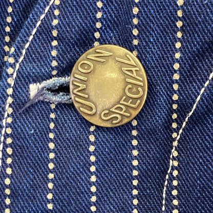 UNION SPECIAL OVERALLS ユニオンスペシャルオーバーオールズ ｽﾄﾗｲﾌﾟ ｺﾝﾀﾞｸﾀｰﾍﾞｽﾄ ベスト 34