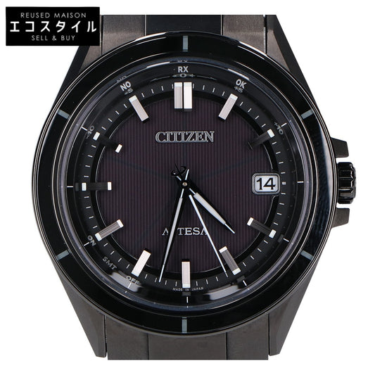 CITIZEN シチズン 【美品】CB3035-72E H128 ACT Line ブラックチタンシリーズ ATTESA アテッサ エコ・ドライブ電波 腕時計