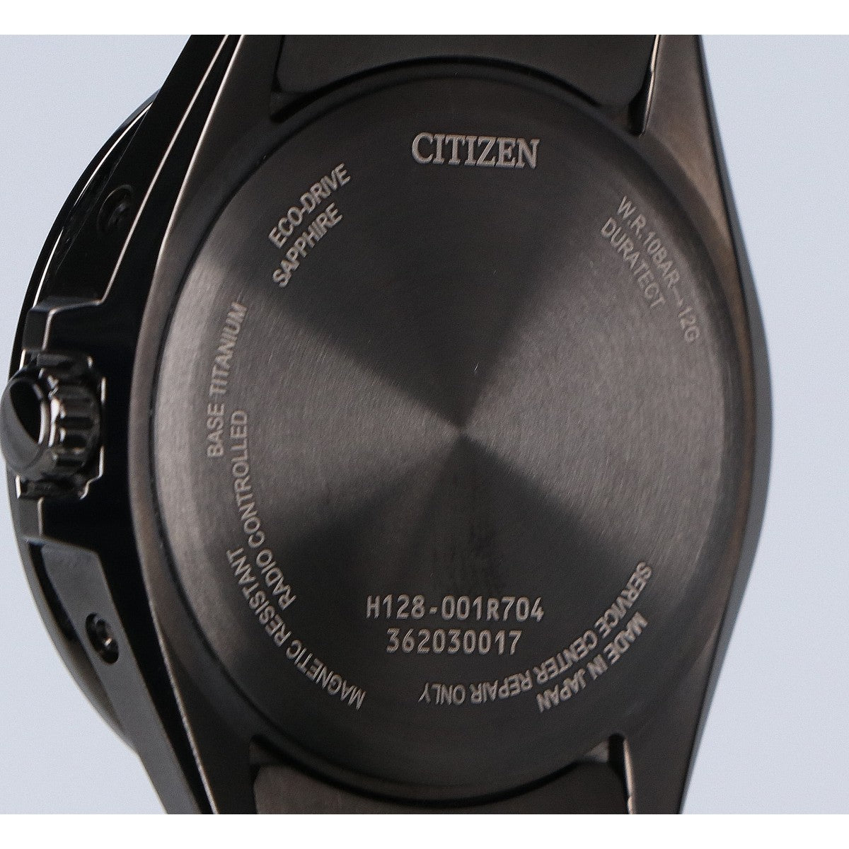 CITIZEN シチズン 【美品】CB3035-72E H128 ACT Line ブラックチタンシリーズ ATTESA アテッサ エコ・ドライブ電波 腕時計