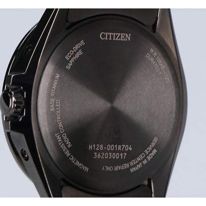 CITIZEN シチズン 【美品】CB3035-72E H128 ACT Line ブラックチタンシリーズ ATTESA アテッサ エコ・ドライブ電波 腕時計