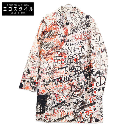 BURBERRY バーバリー ﾍﾞｰｼﾞｭ ﾃｨｯｼ期 ｸﾞﾗﾌｨｯｸ ｺｰﾄ コート 48