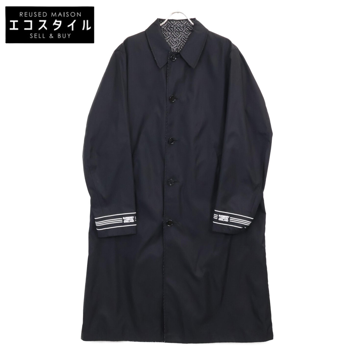 BURBERRY バーバリー TBモノグラム リバーシブル ステンカラーコート コート 50