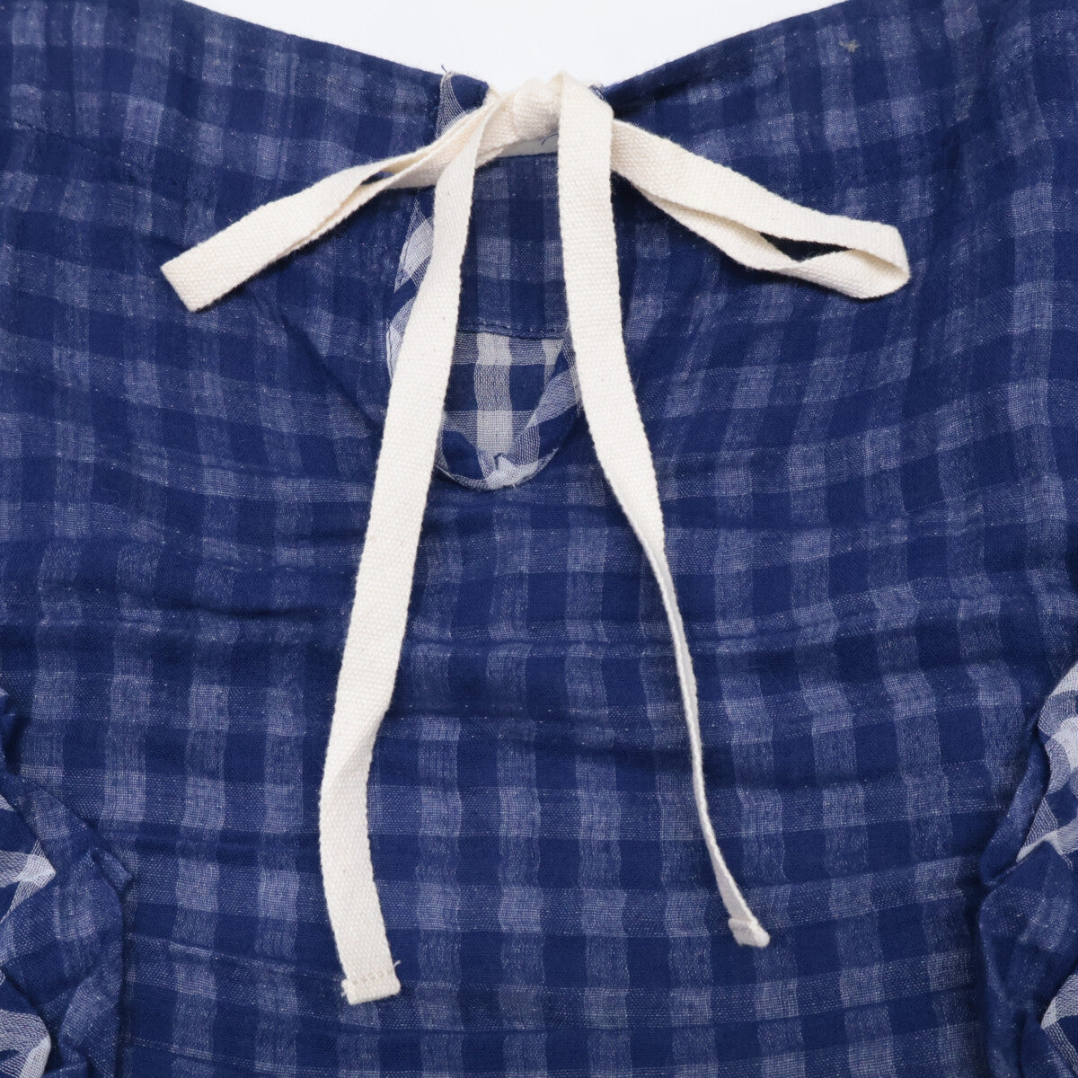 tricotCOMMEdesGARCONS トリココムデギャルソン 15年製 TQ-O012 ﾌﾞﾙｰ ｺｯﾄﾝ100 ﾁｪｯｸ ﾜﾝﾋﾟｰｽ ワンピース S