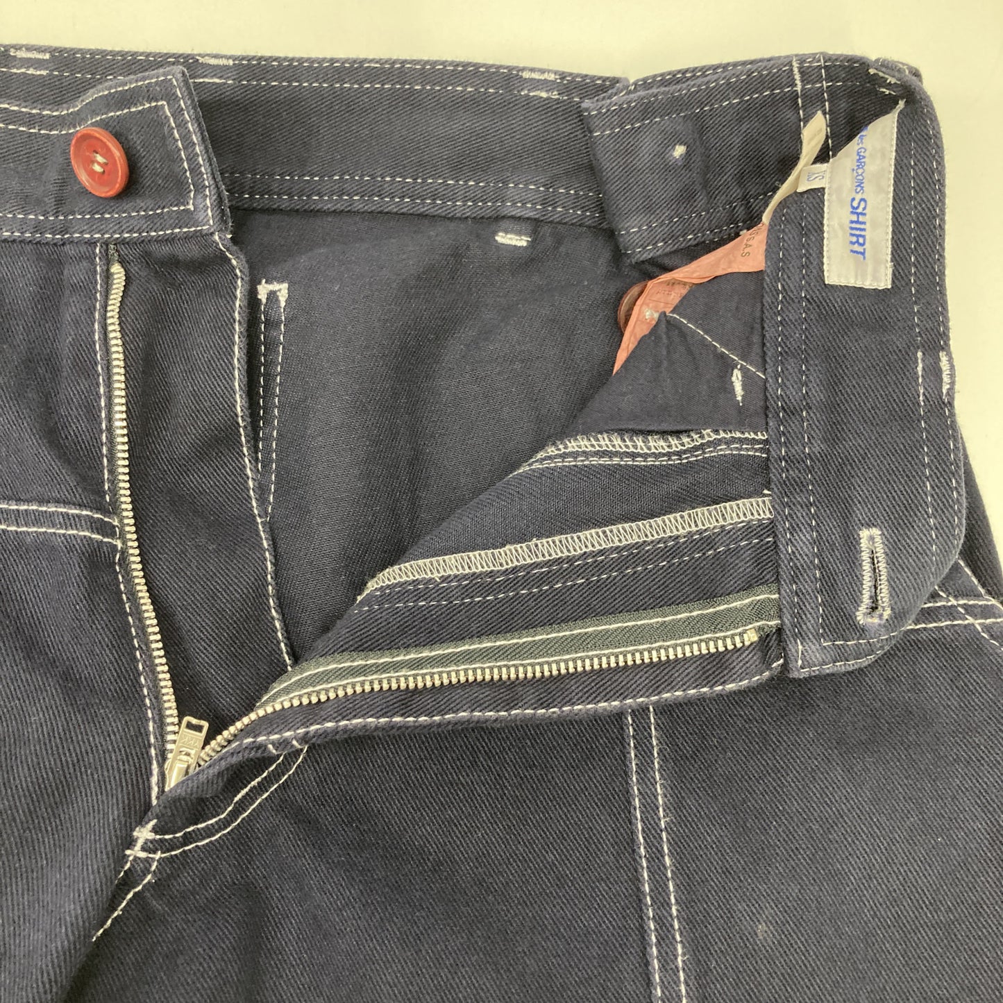 COMME des GARCONS SHIRT コムデギャルソンシャツ S21152 ﾈｲﾋﾞｰ ﾊﾟｯﾁﾜｰｸ ﾁﾉﾊﾟﾝ ボトムス ＸＳ