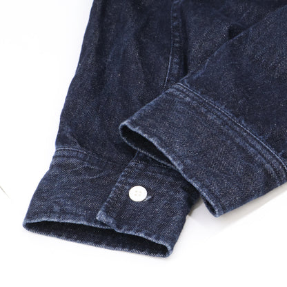 WIND AND SEA ウィンダンシー WDS-CLC-2-01 ｲﾝﾃﾞｨｺﾞ ﾃﾞﾆﾑ 刺繍 ｼｬﾂ トップス Ｌ