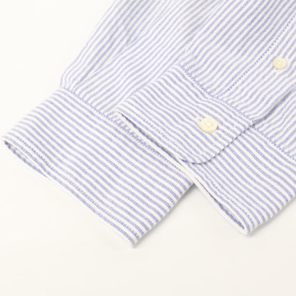 WIND AND SEA ウィンダンシー WDS-BALL-01 ﾎﾜｲﾄ×ﾌﾞﾙｰ ｽﾄﾗｲﾌﾟ 刺繍 長袖ｼｬﾂ トップス ＸＬ