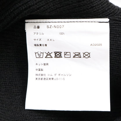 CDG シーディージー SZ-N007 23年 ﾌﾞﾗｯｸ ﾊﾞｯｸﾛｺﾞ ｻｲﾄﾞｽﾘｯﾄ ﾆｯﾄｾｰﾀｰ トップス ＸＸＬ