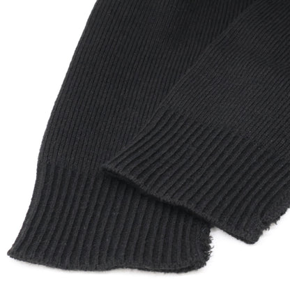 CDG シーディージー SZ-N007 23年 ﾌﾞﾗｯｸ ﾊﾞｯｸﾛｺﾞ ｻｲﾄﾞｽﾘｯﾄ ﾆｯﾄｾｰﾀｰ トップス ＸＸＬ