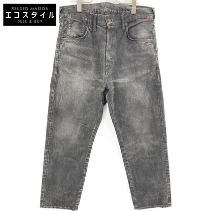 anachronorm アナクロノーム ﾌﾞﾗｯｸ STRAIGHT 5P PANTS SULFUR DYE ボトムス 34