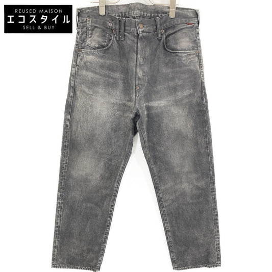 anachronorm アナクロノーム ﾌﾞﾗｯｸ STRAIGHT 5P PANTS SULFUR DYE ボトムス 34