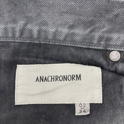 anachronorm アナクロノーム ﾌﾞﾗｯｸ STRAIGHT 5P PANTS SULFUR DYE ボトムス 34