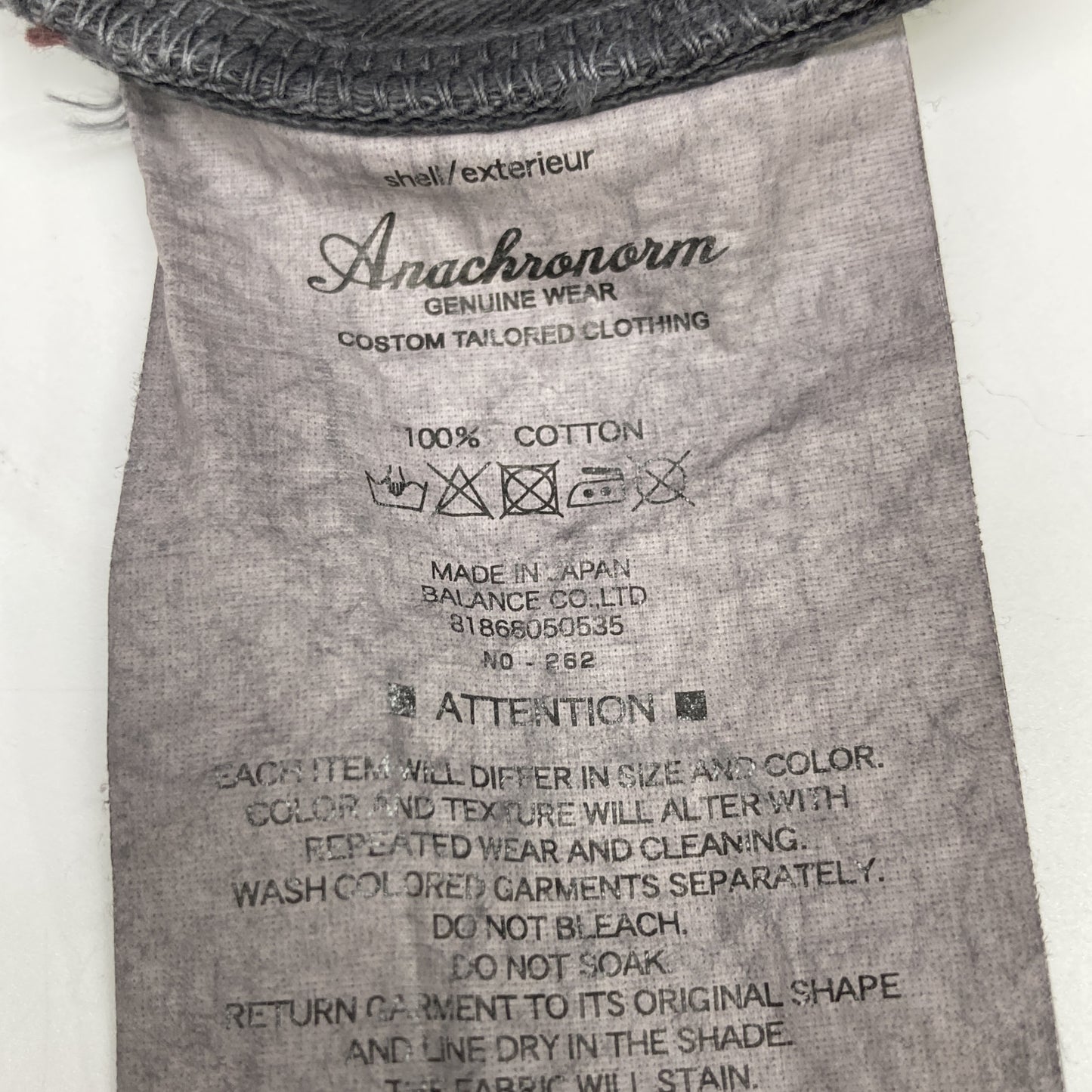 anachronorm アナクロノーム ﾌﾞﾗｯｸ STRAIGHT 5P PANTS SULFUR DYE ボトムス 34