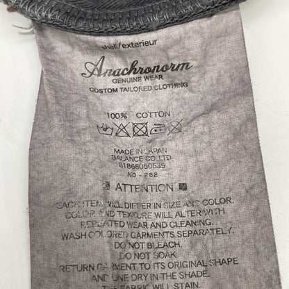 anachronorm アナクロノーム ﾌﾞﾗｯｸ STRAIGHT 5P PANTS SULFUR DYE ボトムス 34