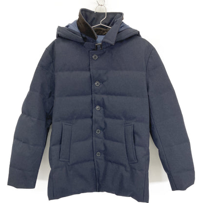 SHIPS シップス ﾈｲﾋﾞｰ ﾌｰﾄﾞ付き ﾀﾞｳﾝｼﾞｬｹｯﾄ ジャケット M