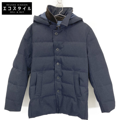 SHIPS シップス ﾈｲﾋﾞｰ ﾌｰﾄﾞ付き ﾀﾞｳﾝｼﾞｬｹｯﾄ ジャケット M