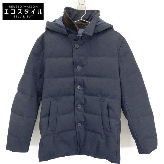 SHIPS シップス ﾈｲﾋﾞｰ ﾌｰﾄﾞ付き ﾀﾞｳﾝｼﾞｬｹｯﾄ ジャケット M