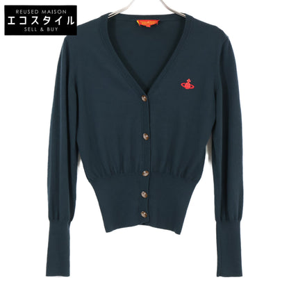 VivienneWestwoodRedLabel ヴィヴィアンウエストウッドレッドレーベル 357-03-11005 胸元オーブ刺繍 Vネック ニットカーディガン/ トップス 2