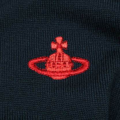 VivienneWestwoodRedLabel ヴィヴィアンウエストウッドレッドレーベル 357-03-11005 胸元オーブ刺繍 Vネック ニットカーディガン/ トップス 2