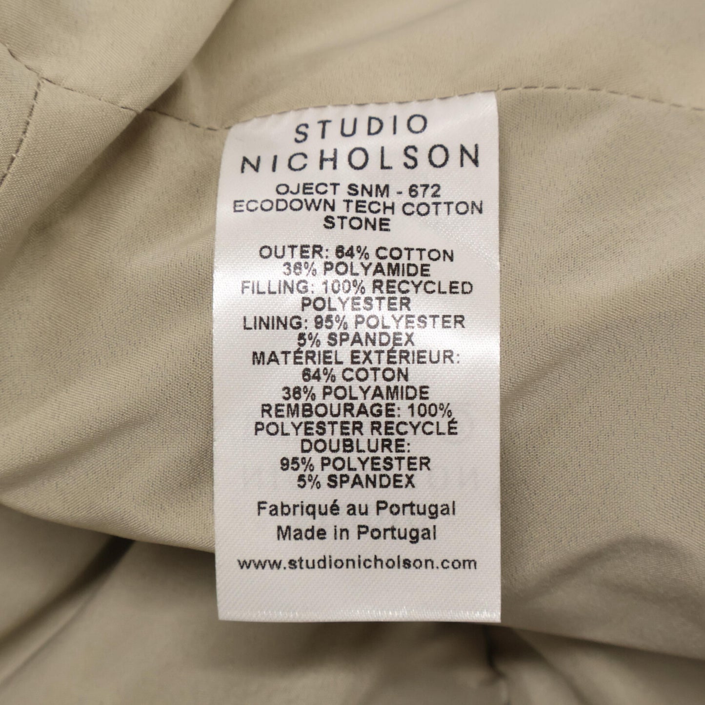 STUDIO NICHOLSON スタジオ ニコルソン SNM-672 OJECT INJECTION DOWN SHORT JACKET ジャケット M