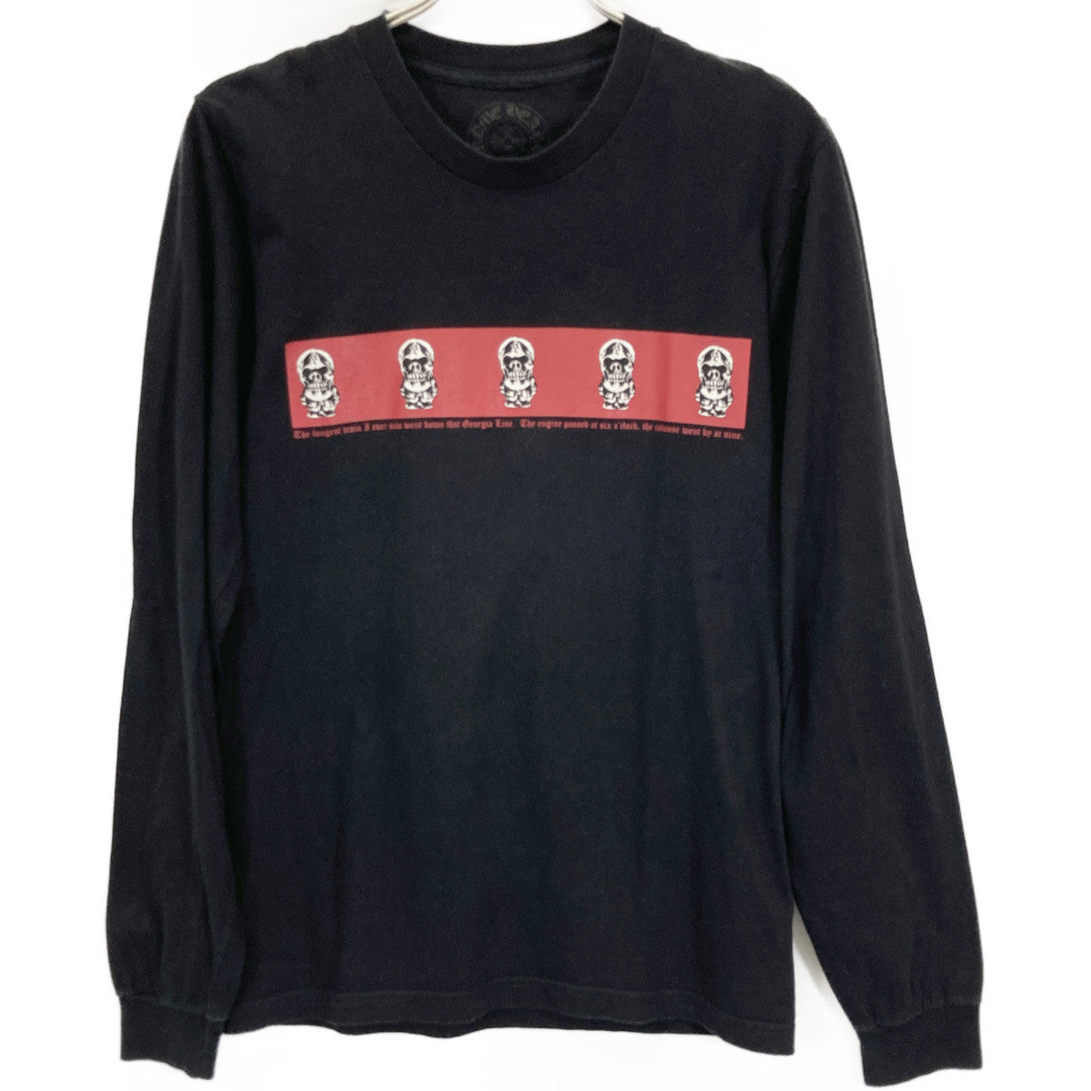 Chrome Hearts クロムハーツ ﾌﾞﾗｯｸ DELPHINO TRAIN FOTI ﾛﾝｸﾞｽﾘｰﾌﾞ ｶｯﾄｿｰ トップス L