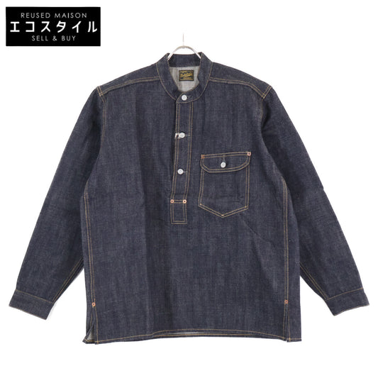 BELAFONTE ベラフォンテ 【新品】26-10 RAGTIME PULLOVER BAND COLLAR DENIM SHIRTS プルオーバー バンドカラー デニムシャツ/ トップス L