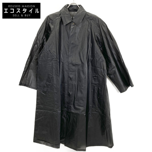 Yohji Yamamoto ヨウジヤマモト 【IMPERMEABLE】ﾌﾞﾗｯｸ 塩化ﾋﾞﾆﾙ ｽﾃﾝｶﾗｰｺｰﾄ コート 38