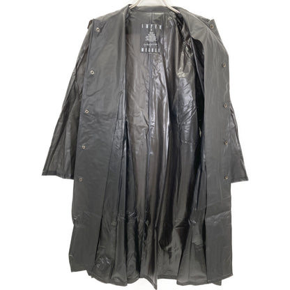Yohji Yamamoto ヨウジヤマモト 【IMPERMEABLE】ﾌﾞﾗｯｸ 塩化ﾋﾞﾆﾙ ｽﾃﾝｶﾗｰｺｰﾄ コート 38