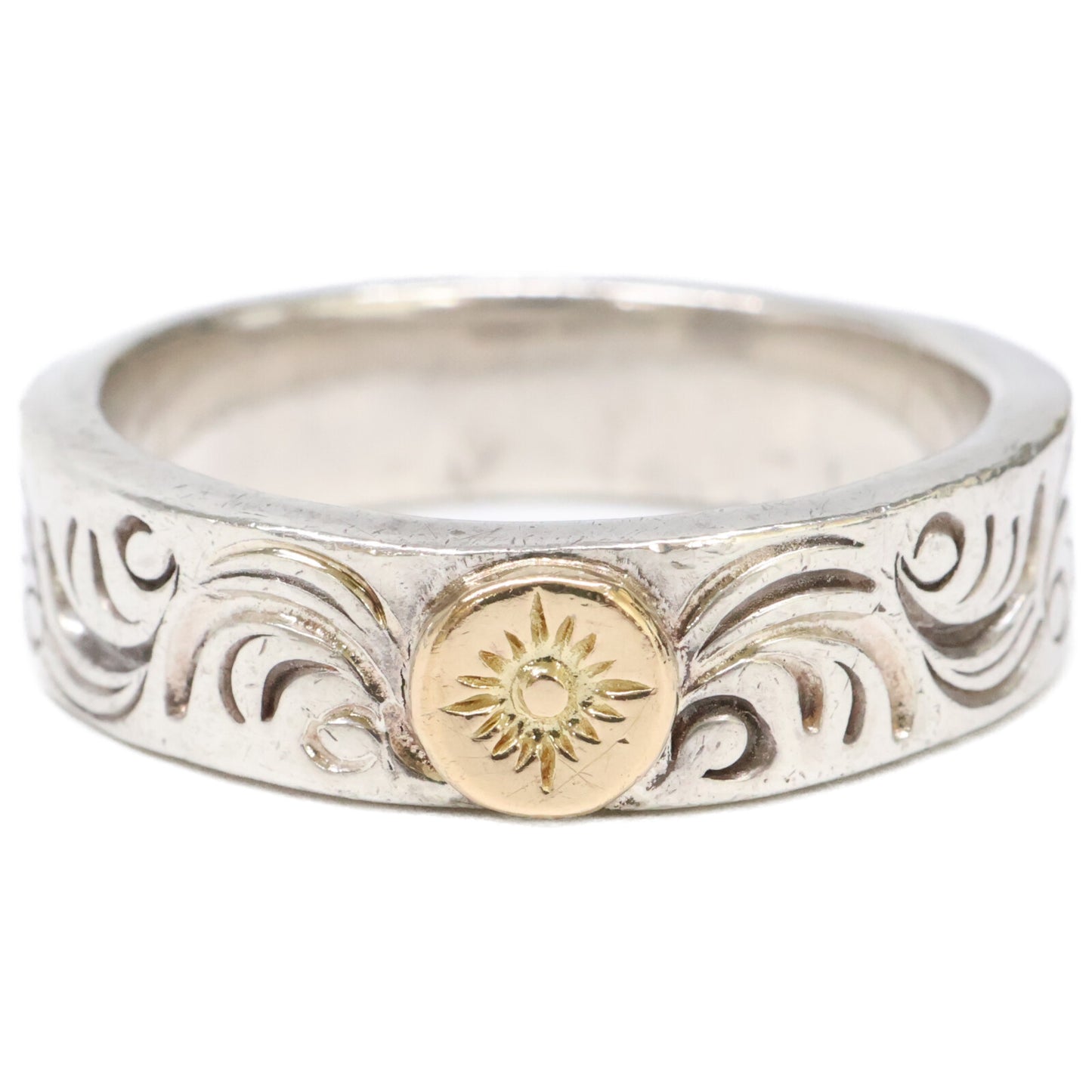 ARIZONA FREEDOM アリゾナフリーダム R-29b SILVER K18 太陽神 唐草 リング 指輪