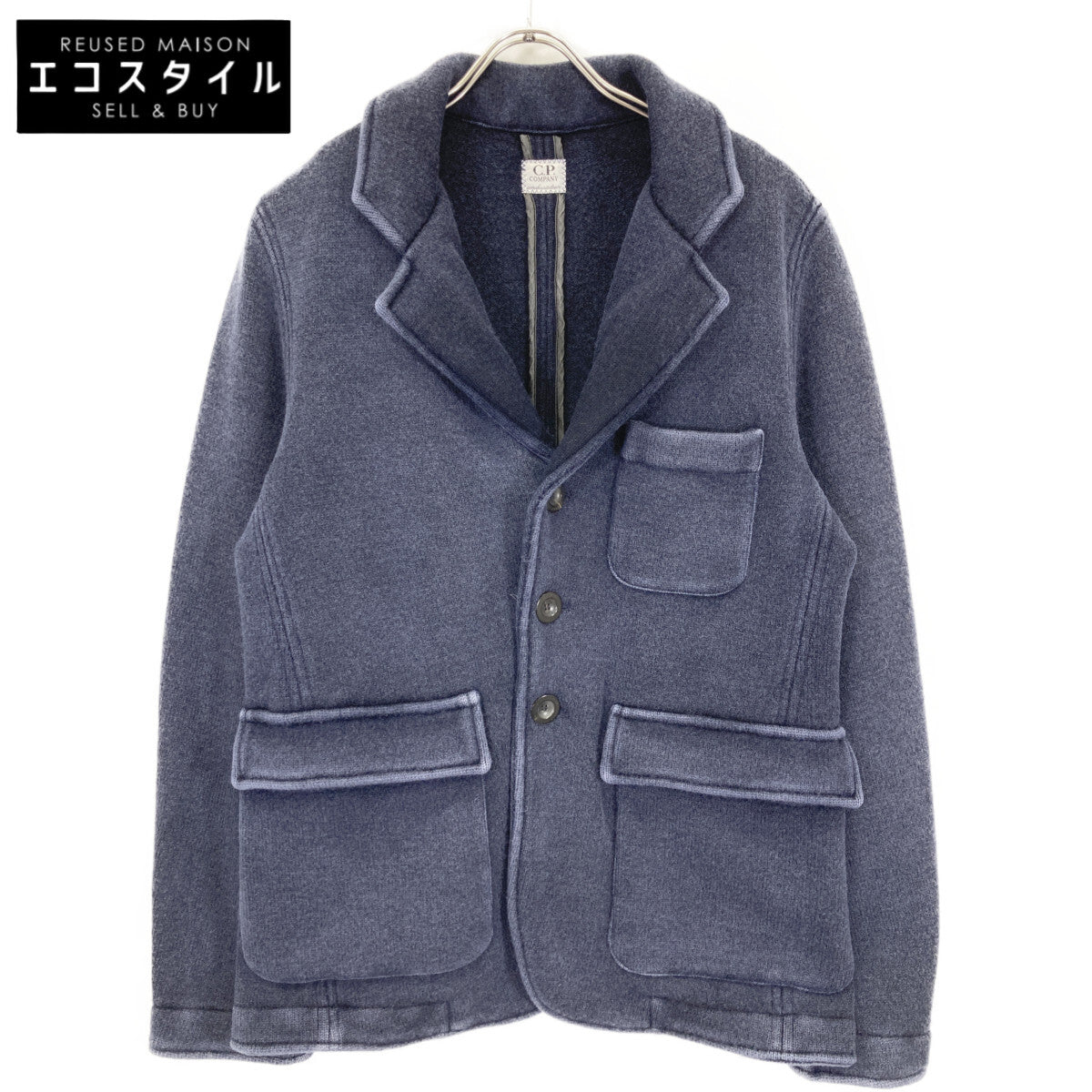 C.P.COMPANY シーピーカンパニー 5318561A1 ﾈｲﾋﾞｰ ｳｰﾙ ﾆｯﾄ ｼﾞｬｹｯﾄ ジャケット 48