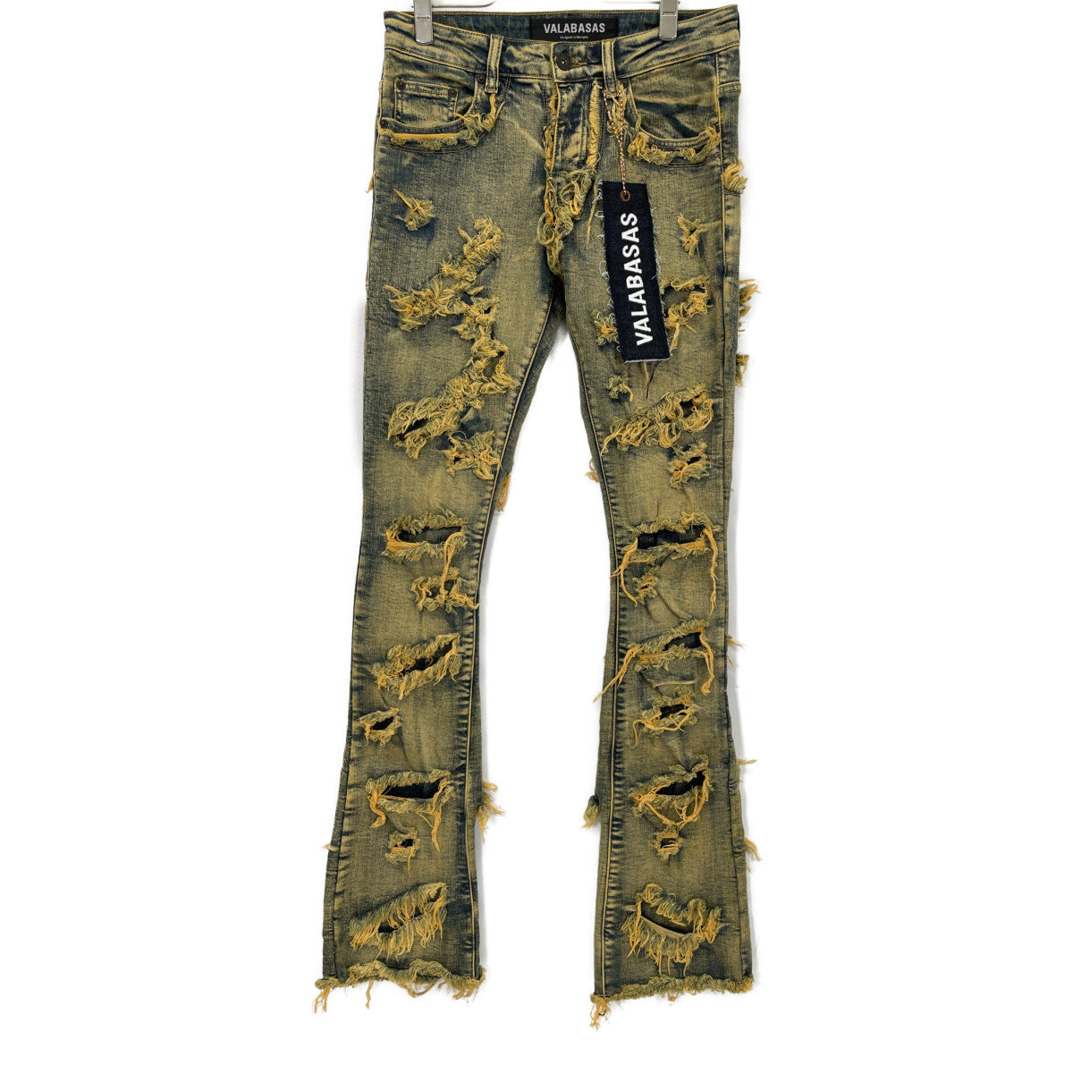 VALABASAS ヴァラバサス ｲﾝﾃﾞｨｺﾞｲｴﾛｰ ﾊｰﾄﾞｸﾗｯｼｭｽﾄﾚｯﾁﾌﾚｱﾃﾞﾆﾑ ボトムス 29