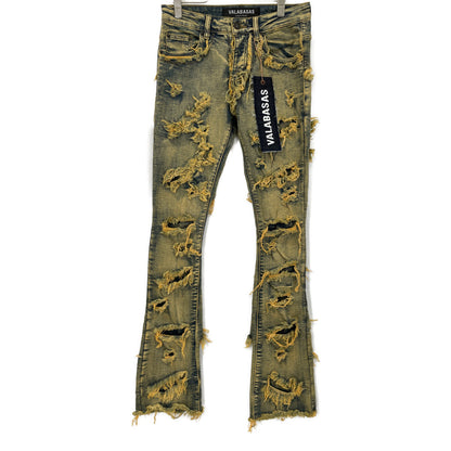 VALABASAS ヴァラバサス ｲﾝﾃﾞｨｺﾞｲｴﾛｰ ﾊｰﾄﾞｸﾗｯｼｭｽﾄﾚｯﾁﾌﾚｱﾃﾞﾆﾑ ボトムス 29