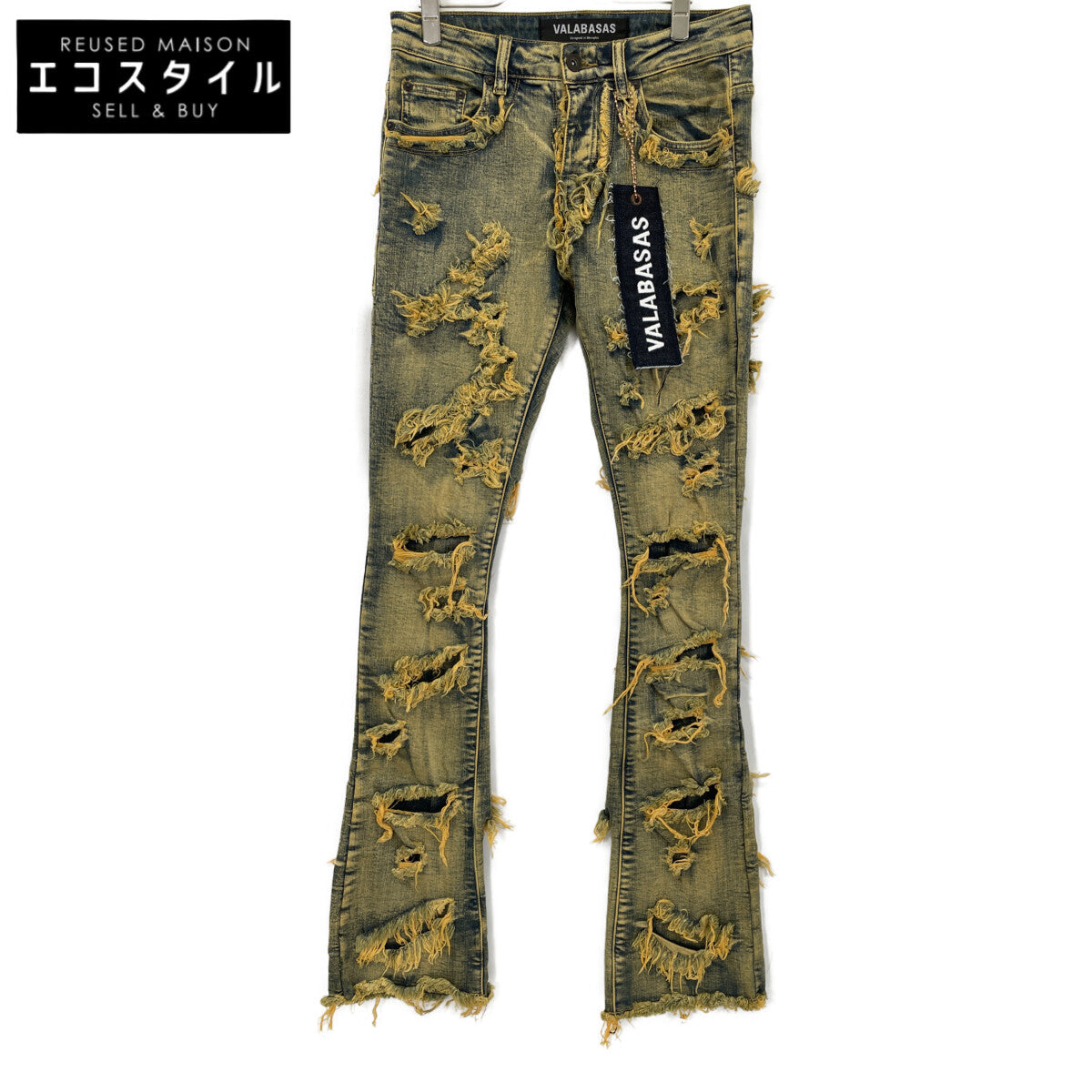 VALABASAS ヴァラバサス ｲﾝﾃﾞｨｺﾞｲｴﾛｰ ﾊｰﾄﾞｸﾗｯｼｭｽﾄﾚｯﾁﾌﾚｱﾃﾞﾆﾑ ボトムス 29