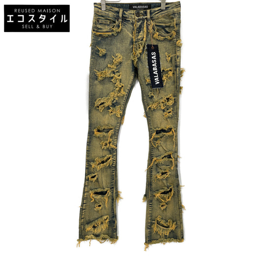 VALABASAS ヴァラバサス ｲﾝﾃﾞｨｺﾞｲｴﾛｰ ﾊｰﾄﾞｸﾗｯｼｭｽﾄﾚｯﾁﾌﾚｱﾃﾞﾆﾑ ボトムス 29