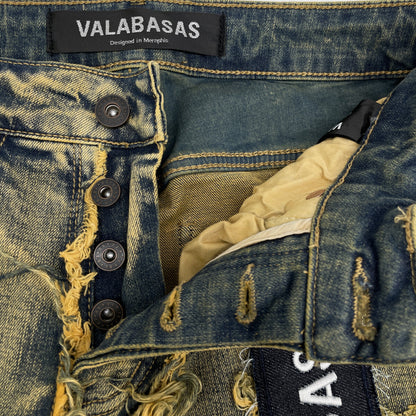 VALABASAS ヴァラバサス ｲﾝﾃﾞｨｺﾞｲｴﾛｰ ﾊｰﾄﾞｸﾗｯｼｭｽﾄﾚｯﾁﾌﾚｱﾃﾞﾆﾑ ボトムス 29