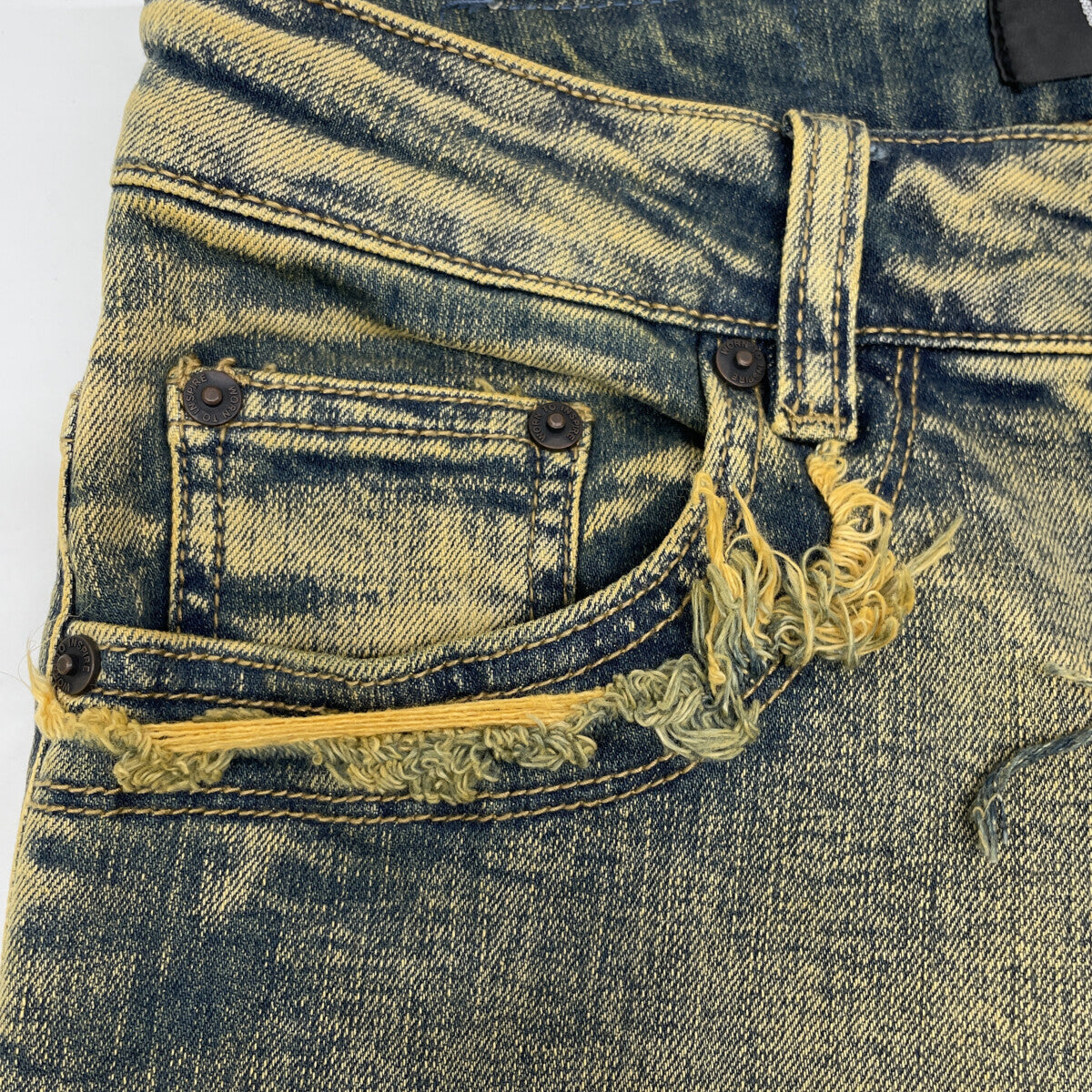 VALABASAS ヴァラバサス ｲﾝﾃﾞｨｺﾞｲｴﾛｰ ﾊｰﾄﾞｸﾗｯｼｭｽﾄﾚｯﾁﾌﾚｱﾃﾞﾆﾑ ボトムス 29