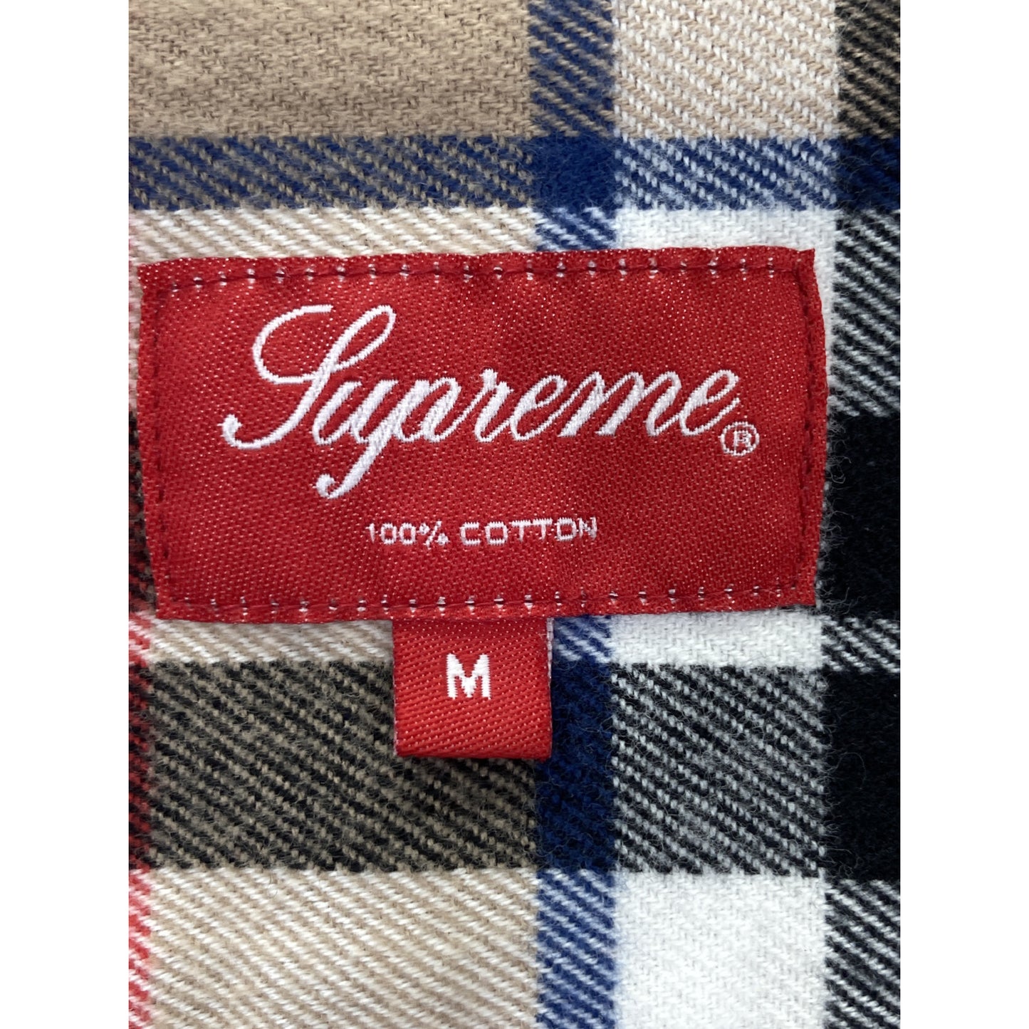 Supreme シュプリーム 18AW ﾍﾞｰｼﾞｭ ｳｰﾙ ﾀｰﾀﾝﾁｪｯｸ ﾈﾙｼｬﾂ トップス M