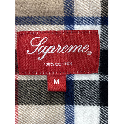 Supreme シュプリーム 18AW ﾍﾞｰｼﾞｭ ｳｰﾙ ﾀｰﾀﾝﾁｪｯｸ ﾈﾙｼｬﾂ トップス M