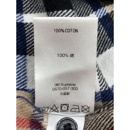 Supreme シュプリーム 18AW ﾍﾞｰｼﾞｭ ｳｰﾙ ﾀｰﾀﾝﾁｪｯｸ ﾈﾙｼｬﾂ トップス M