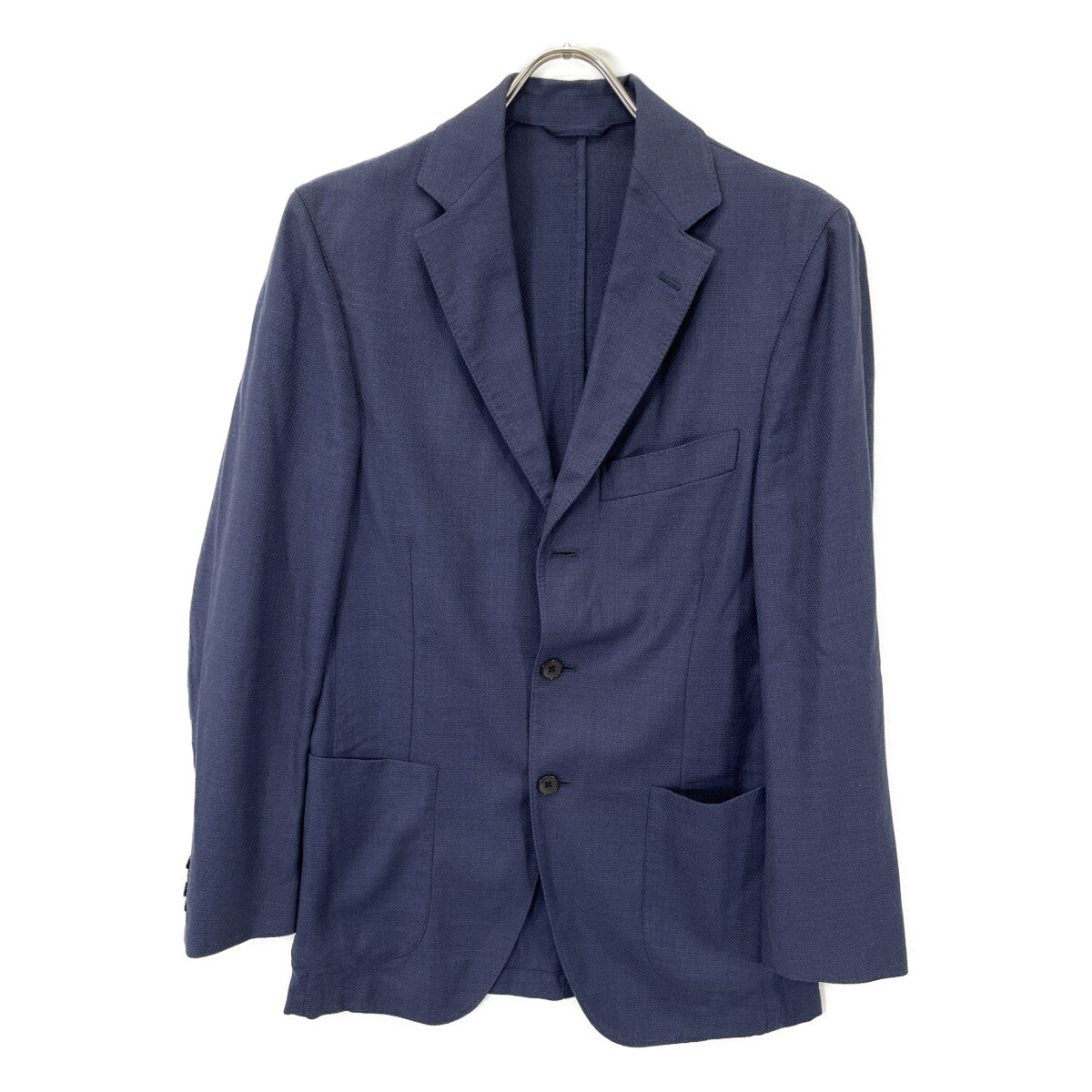 Belvest ベルベスト G15161 ﾌﾞﾙｰ ｳｰﾙ 3B ﾃｰﾗｰﾄﾞｼﾞｬｹｯﾄ ジャケット 44